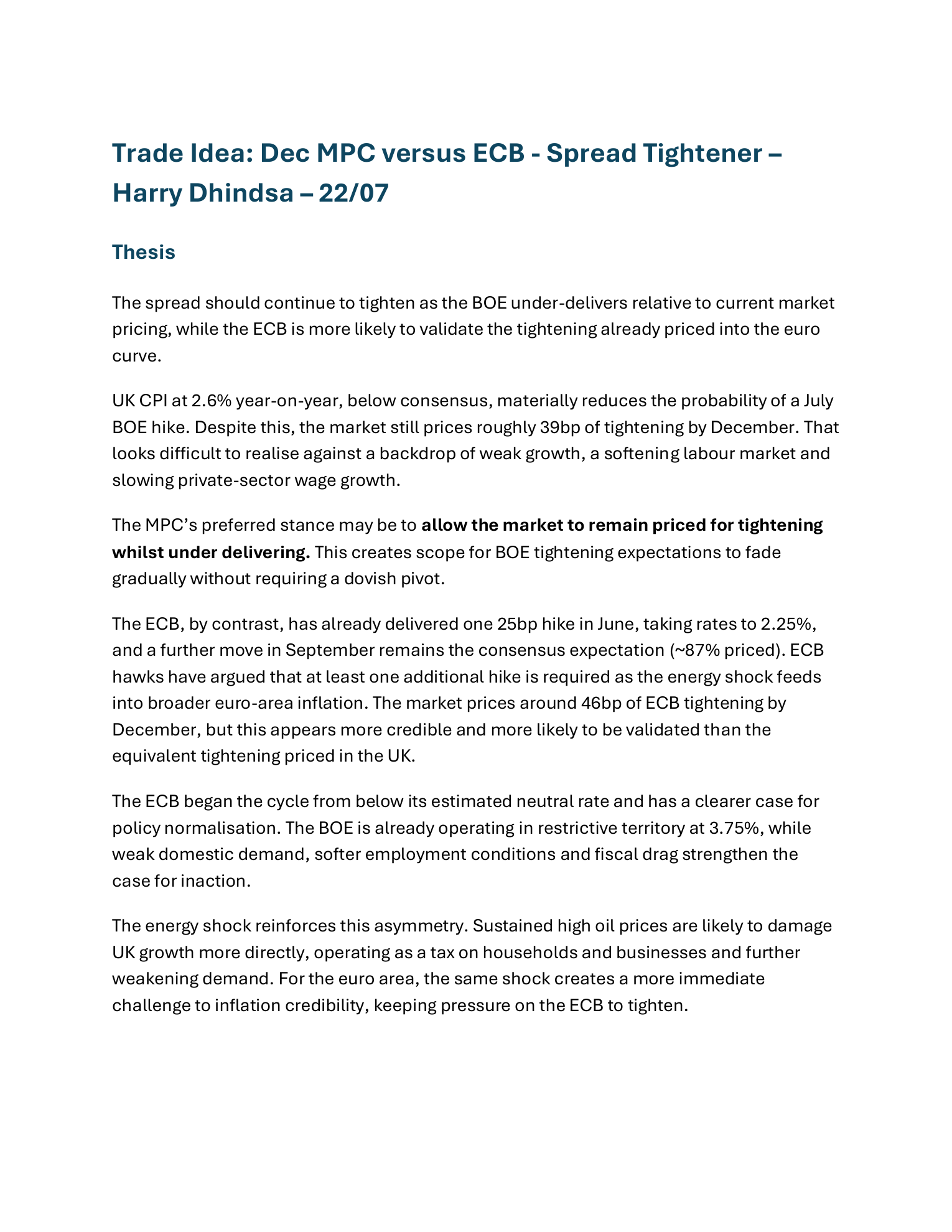 Dec MPC vs ECB Spread Tightener — page 1